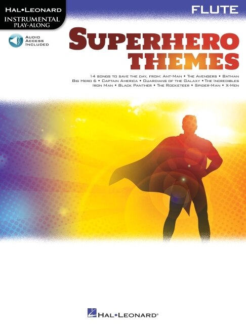 Front cover_Superhero Themes Instrumental Play-along For Flute