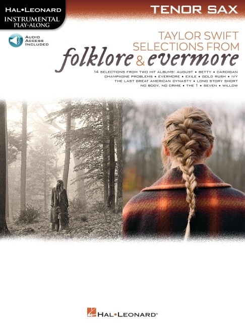Couverture_Taylor Swift - Selections From Folklore & Evermore: Tenor Sax Play-along Book With Online Audio