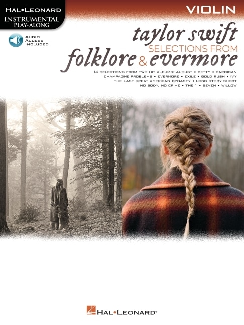 Couverture_Taylor Swift - Selections From Folklore & Evermore: Violin Play-along Book With Online Audio