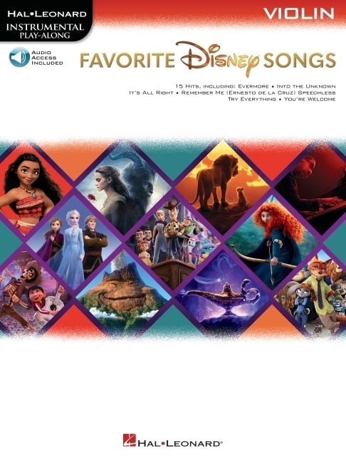 Front cover_Favorite Disney Songs: Instrumental Play-along For Violin