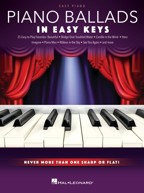 Front cover_Piano Ballads - In Easy Keys: Easy Piano Songbook with Never More Than One Sharp or Flat!