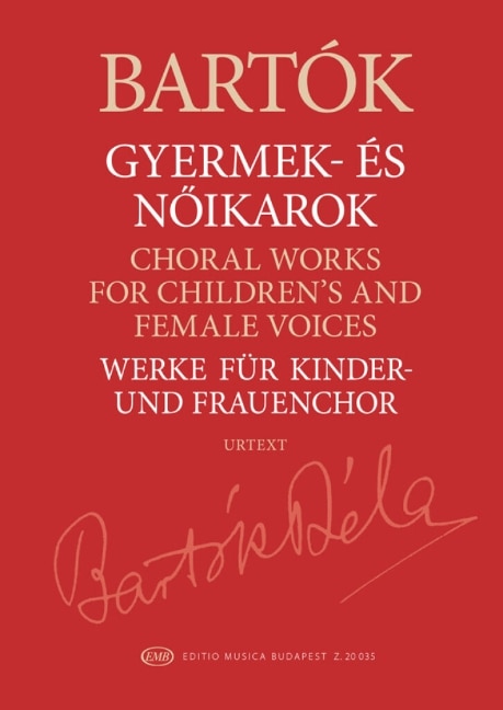 Front cover_Choral Works For Children's And Female Voices Urtext Edition Paperback - Choral Score