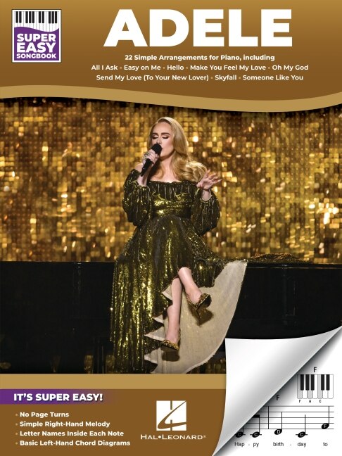Front cover_Adele - Super Easy Songbook: 22 Simple Arrangements for Piano with Lyrics