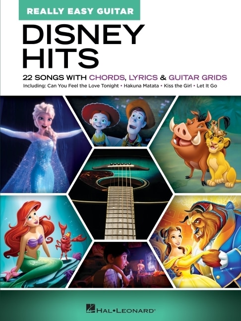 Front cover_Disney Hits - Really Easy Guitar: 22 Songs with Chords, Lyrics, and Guitar Grids