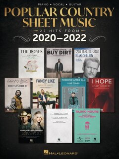 Front cover_Popular Country Sheet Music: 27 Hits from 2020-2022 Arranged for Piano/Vocal/Guitar