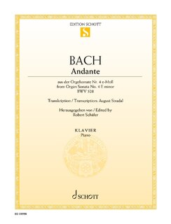 Front cover_Andante from Organ Sonata No. 4 E Minor BWV 528 for Piano