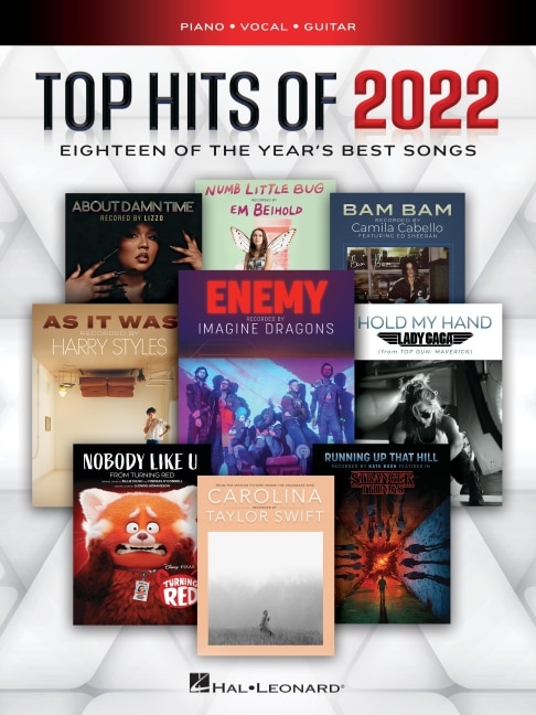 Front cover_Top Hits of 2022 - Eighteen of the Year's Best Songs Arranged for Piano/Vocal/Guitar