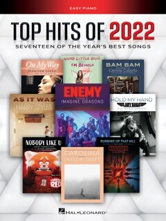Front cover_Top Hits of 2022: Seventeen of the Year's Best Arranged for Easy Piano with Lyrics