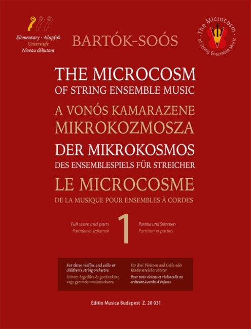 Front cover_Bartok: The Microcosm of String Ensemble Music 1 - Three Violins and Cello Score and Parts