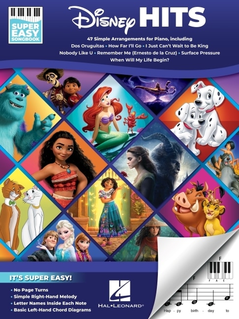 Front cover_Disney Hits - Super Easy Songbook: 47 Simple Arrangements for Piano with Lyrics