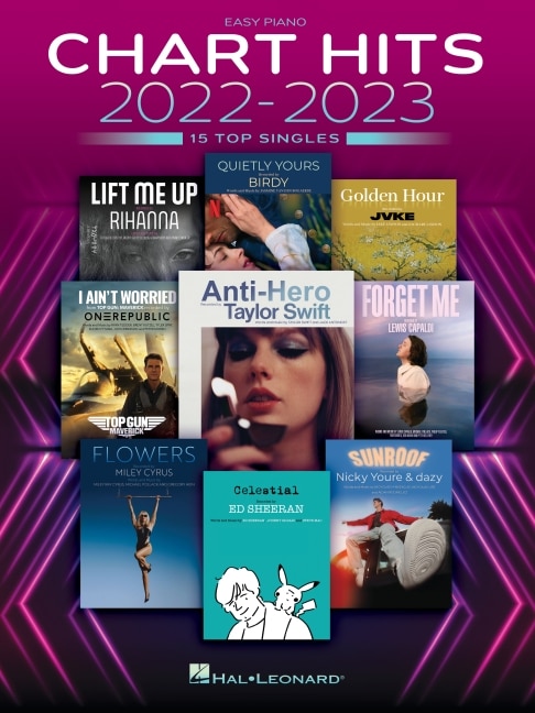 Couverture_Chart Hits of 2022-2023: Easy Piano Songbook with Lyrics