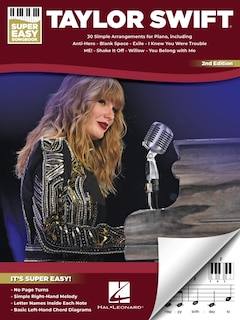 Front cover_Taylor Swift - Super Easy Songbook - 2nd Edition: 30 Simple Arrangements for Piano with Lyrics