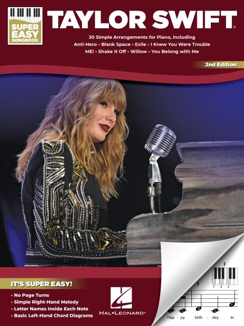 Front cover_Taylor Swift - Super Easy Songbook - 2nd Edition: 30 Simple Arrangements for Piano with Lyrics