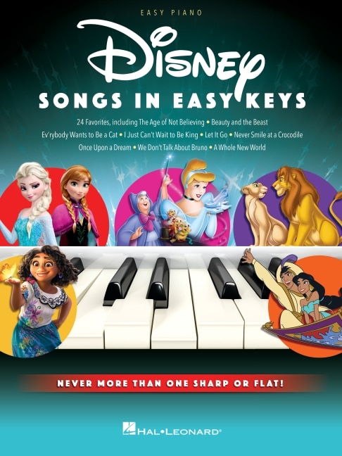 Front cover_Disney Songs in Easy Keys - Easy Piano Songbook Featuring 24 Favorites