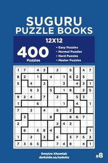 Front cover_Suguru Puzzle Books - 400 Easy to Master Puzzles 12x12 (Volume 8)