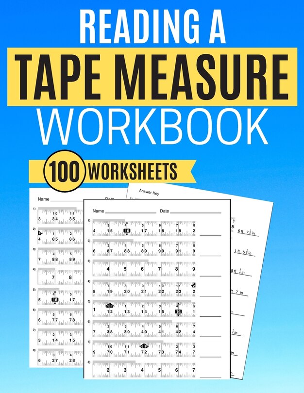 Front cover_Reading a Tape Measure Workbook 100 Worksheets