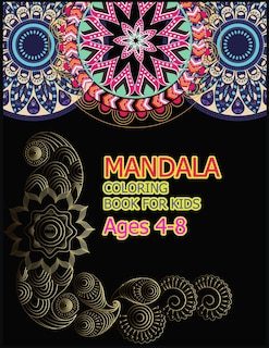Front cover_Mandala Coloring Book for Kids Ages 4-8