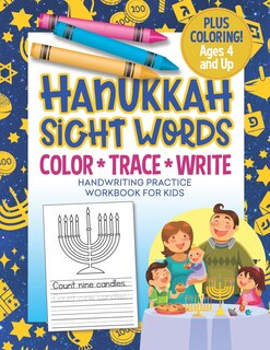 Front cover_Hanukkah Sight Words Handwriting Practice Workbook for Kids