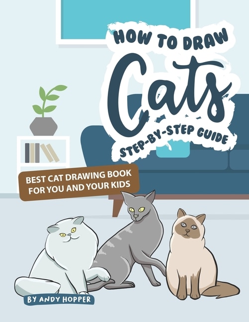Front cover_How to Draw Cats Step-by-Step Guide