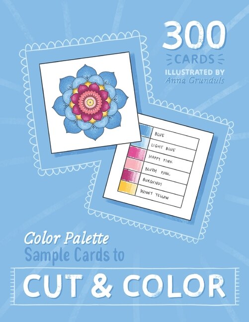 Color Palette Sample Cards To Cut & Color: Square Cards For Color ...