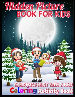 Front cover_Hidden Picture BOOK FOR KIDS CHRISTMAS HUNT AND SEEK Coloring Activity Book
