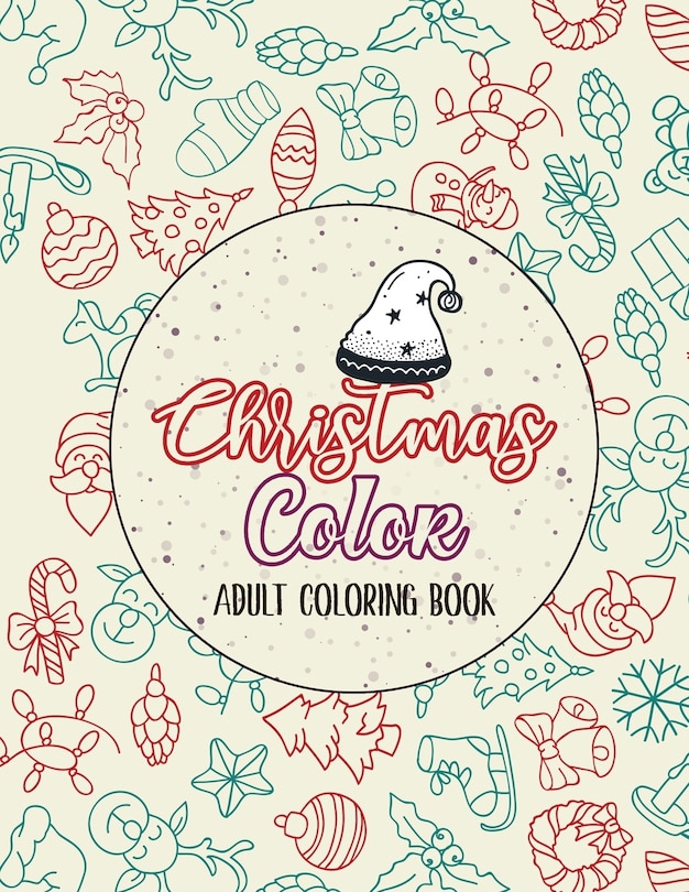 Front cover_Christmas Color - Adult Coloring Book