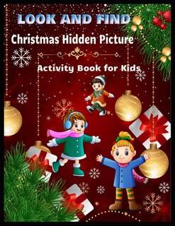 Front cover_LOOK AND FIND Christmas Hidden Picture Activity Book for Kids