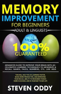 Front cover_Memory Improvement for Beginners, Adult & Linguists