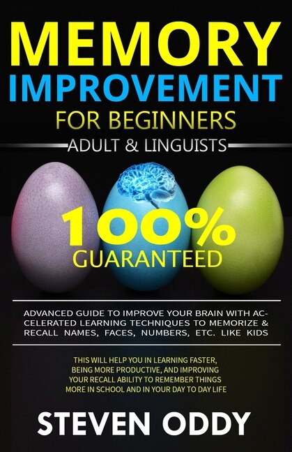 Front cover_Memory Improvement for Beginners, Adult & Linguists