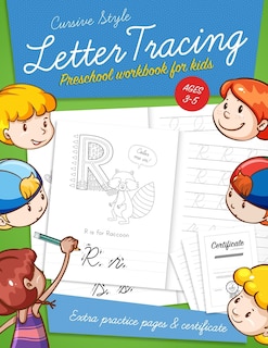 Front cover_Letter Tracing Preschool workbook for kids ages 3-5