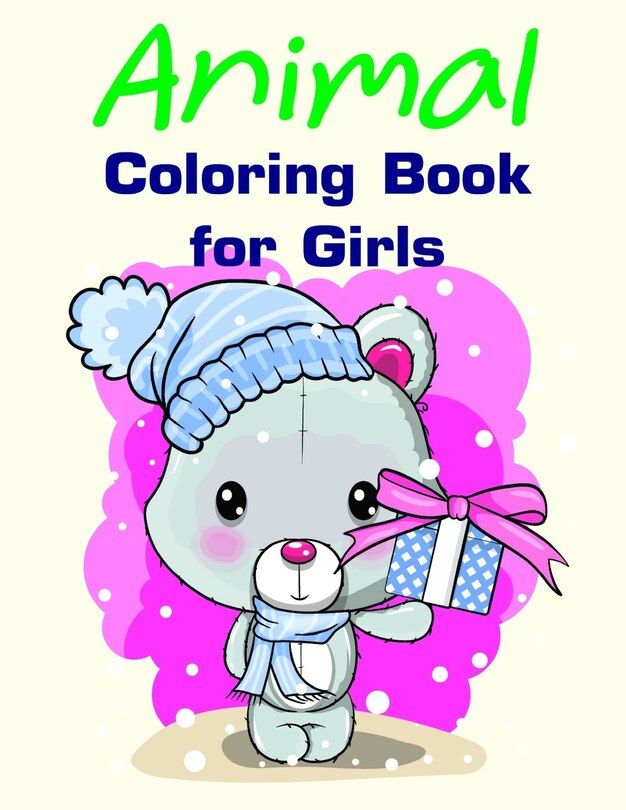 Front cover_Animal Coloring Book for Girls