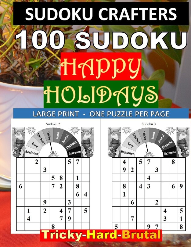 Couverture_100 SUDOKU Happy Holidays Tricky - Hard - Brutal
