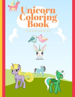 Front cover_Unicorn Coloring Book for Kids Ages 3-8