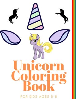 Front cover_Unicorn Coloring Book for Kids Ages 3-8
