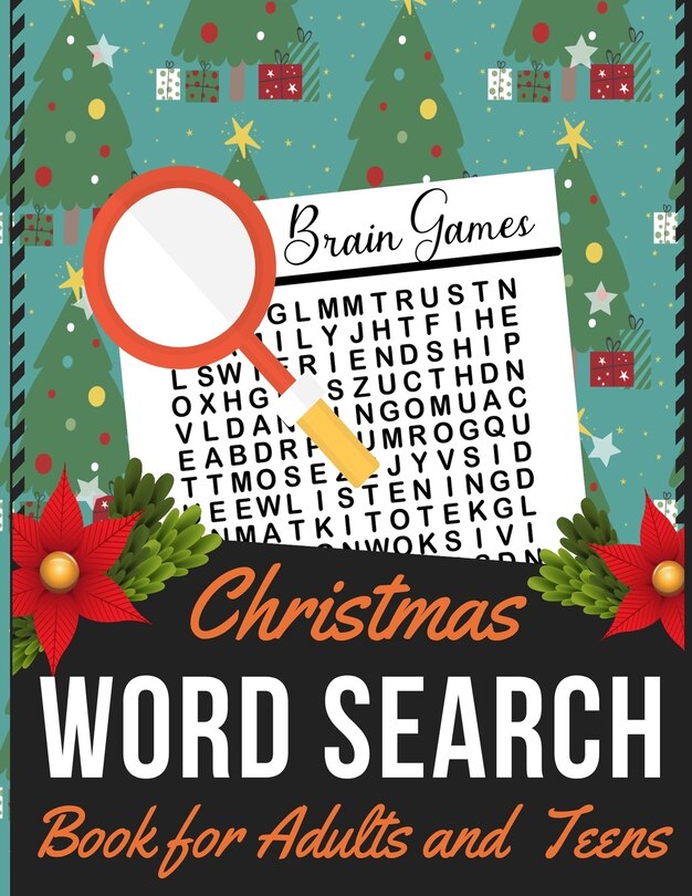 Front cover_Christmas Word Search Book for Adults and Teens
