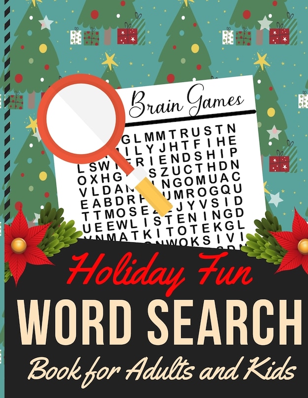 Front cover_Holiday Fun Word Search Book for Adults and Kids