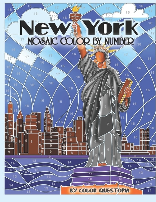 Front cover_New York Mosaic Color By Number