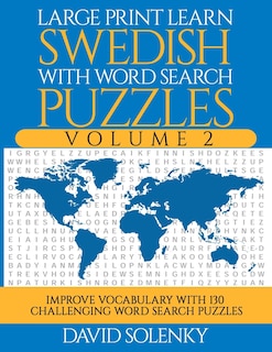 Couverture_Large Print Learn Swedish with Word Search Puzzles Volume 2