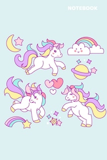 Notebook: Notebook for girls kawaii Unicorn