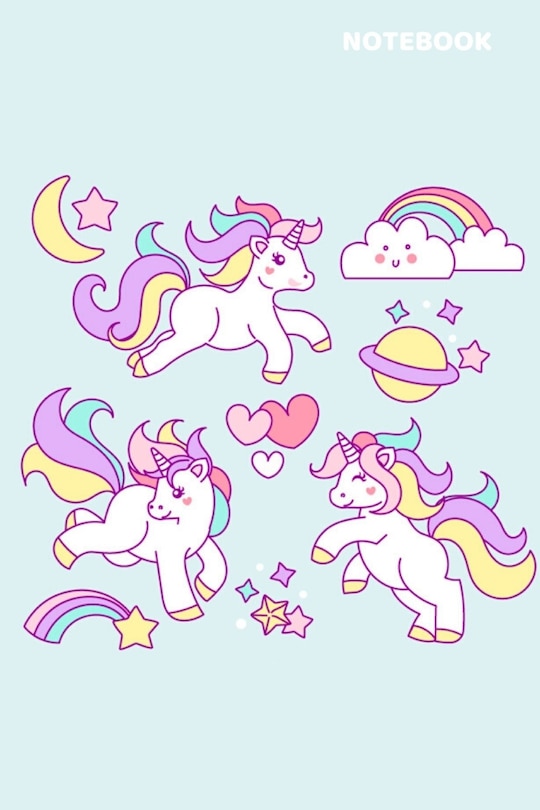 Notebook: Notebook for girls kawaii Unicorn