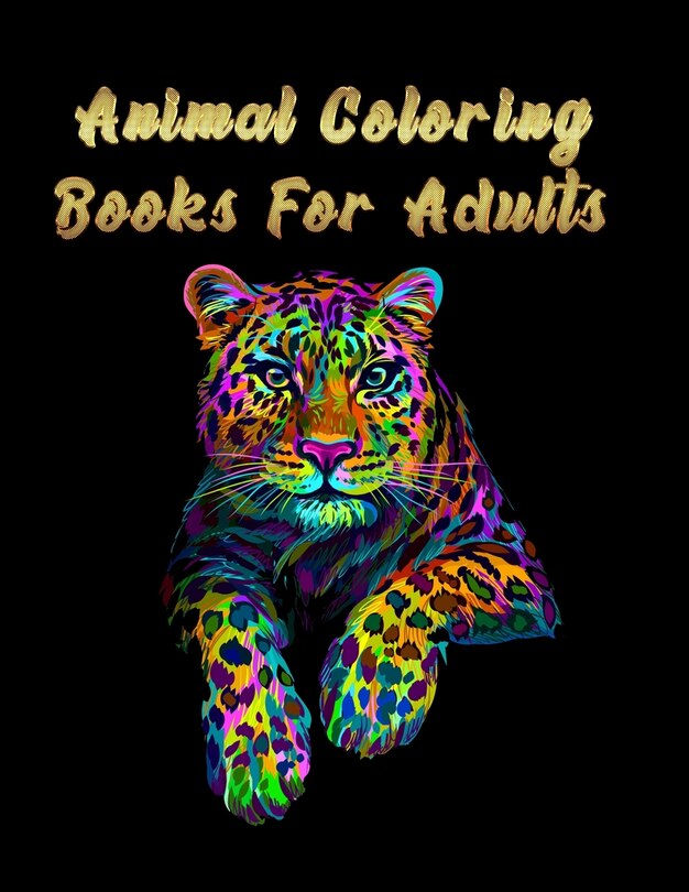 Front cover_Animal coloring books for adults
