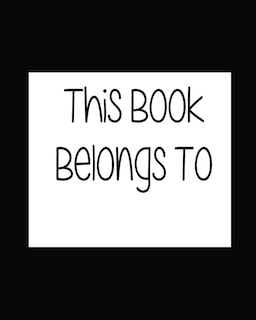 Front cover_This Book Belongs To