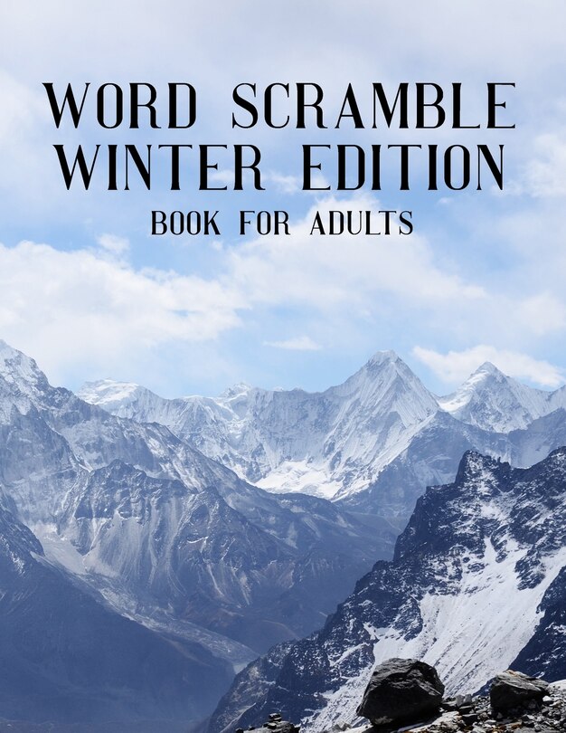 Front cover_Word Scramble Winter Edition Book For Adults
