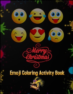 Front cover_Merry Christmas Emoji Coloring Activity Book
