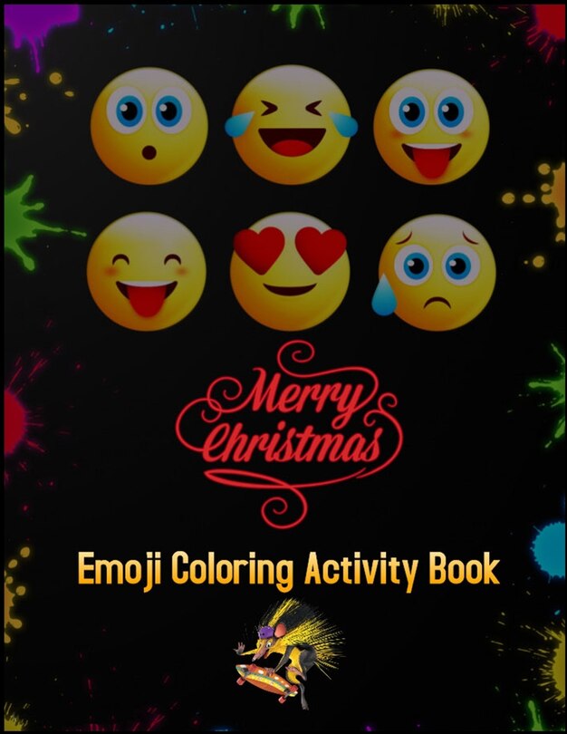 Front cover_Merry Christmas Emoji Coloring Activity Book