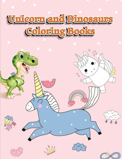Front cover_Unicorn and Dinosaurs Coloring Books