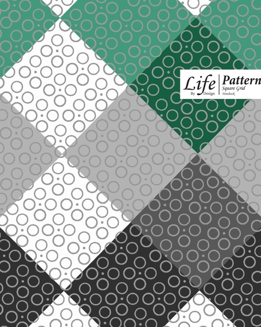 Couverture_Chekered Bubbles Square Grid, Quad Ruled, Composition Notebook, 100 Sheets, Large Size 8 X 10 Inch Olive Green Cover