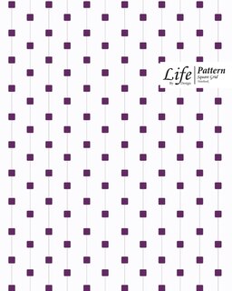 Cube Pattern Square Grid, Quad Ruled, Composition Notebook, 100 Sheets, Large Size 8 X 10 Inch Purple Dots Cover