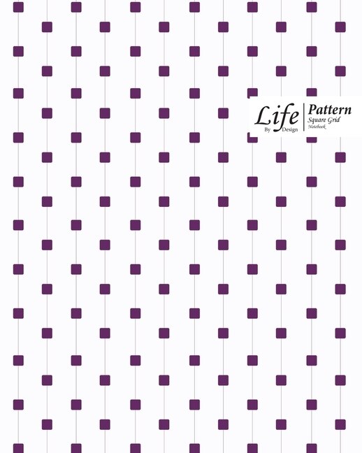Cube Pattern Square Grid, Quad Ruled, Composition Notebook, 100 Sheets, Large Size 8 X 10 Inch Purple Dots Cover