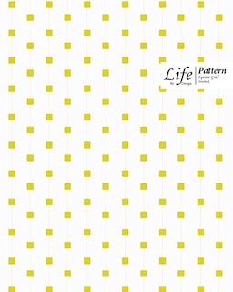 Cube Pattern Square Grid, Quad Ruled, Composition Notebook, 100 Sheets, Large Size 8 X 10 Inch Yellow Dots Cover